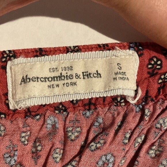 Abercrombie & Fitch Womens Printed Button Front A-Line Skirt Brown Size S - Picture 3 of 5